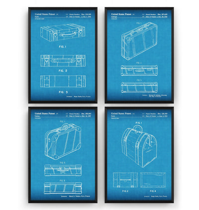 Designer Travel Set Of 4 Patent Prints - Magic Posters