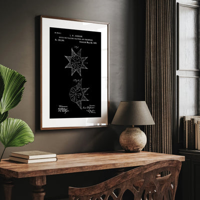 Device For Teaching Fractions And Percentage 1888 Patent Print, Wall Art Decor Maths Poster Gifts - Magic Posters