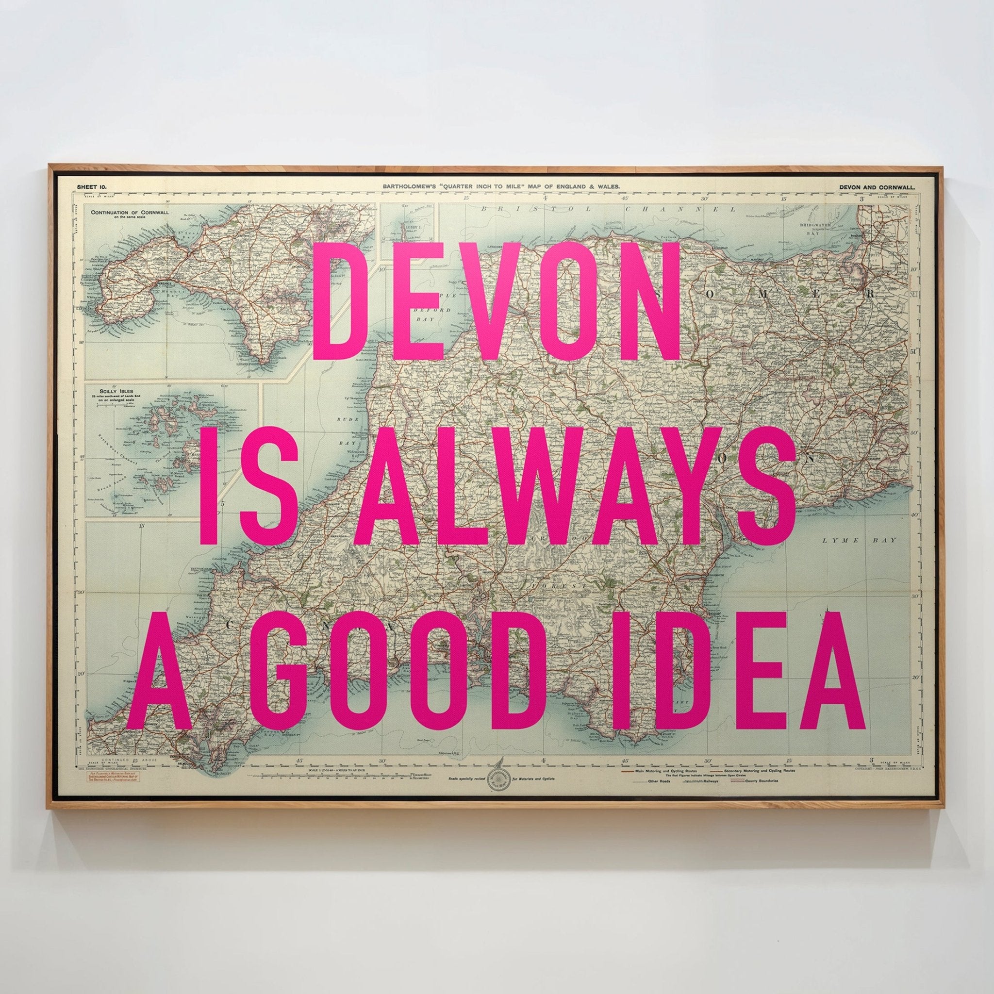 Devon Retro Pop Art Map Print - Magic Posters