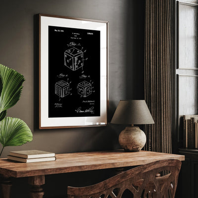 Dice 1925 Patent Print - Magic Posters