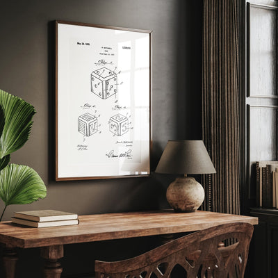 Dice 1925 Patent Print - Magic Posters