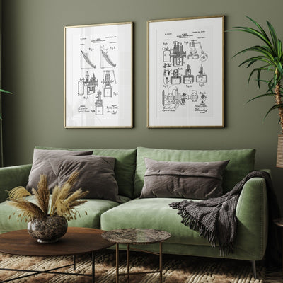 Diesel Combustion Engine Set Of 2 Patent Prints - Magic Posters