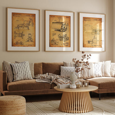 Digger Set Of 3 Patent Prints - Magic Posters