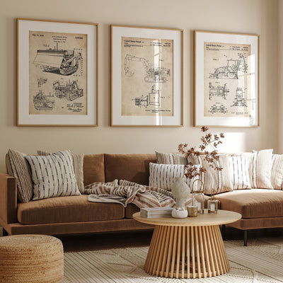 Digger Set Of 3 Patent Prints - Magic Posters