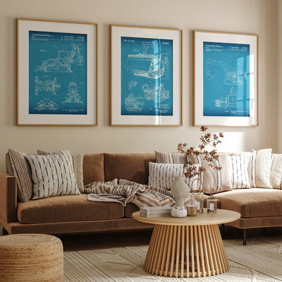 Digger Set Of 3 Patent Prints - Magic Posters