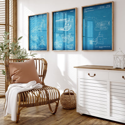 Digger Set Of 3 Patent Prints - Magic Posters