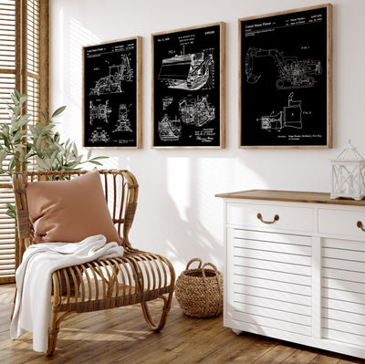 Digger Set Of 3 Patent Prints - Magic Posters