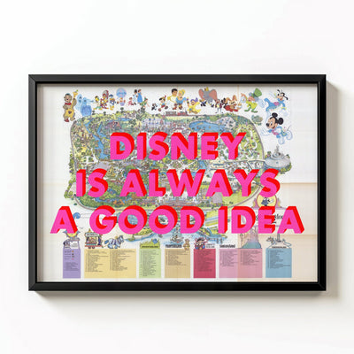 Disney World Florida Retro Pop Art Theme Park Map Print - Magic Posters