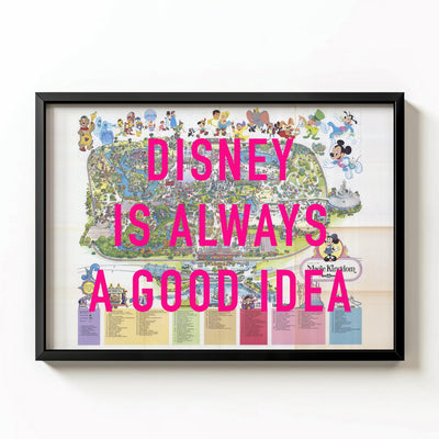 Disney World Florida Retro Pop Art Theme Park Map Print - Magic Posters
