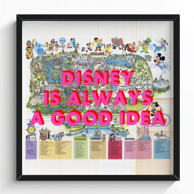 Disney World Florida Retro Pop Art Theme Park Map Print - Magic Posters