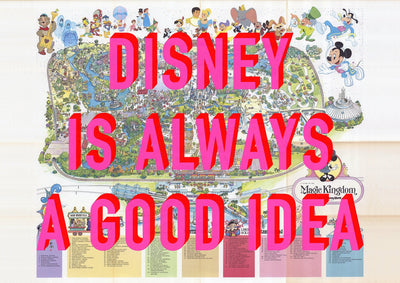 Disney World Florida Retro Pop Art Theme Park Map Print - Magic Posters