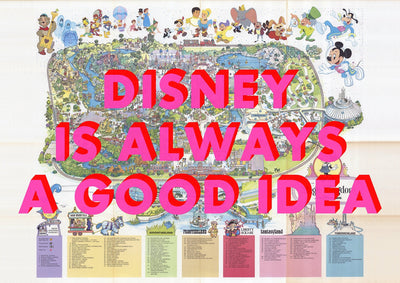 Disney World Florida Retro Pop Art Theme Park Map Print - Magic Posters