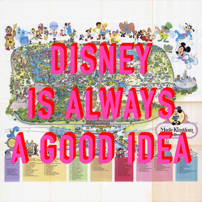 Disney World Florida Retro Pop Art Theme Park Map Print - Magic Posters