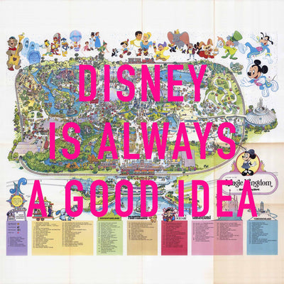 Disney World Florida Retro Pop Art Theme Park Map Print - Magic Posters
