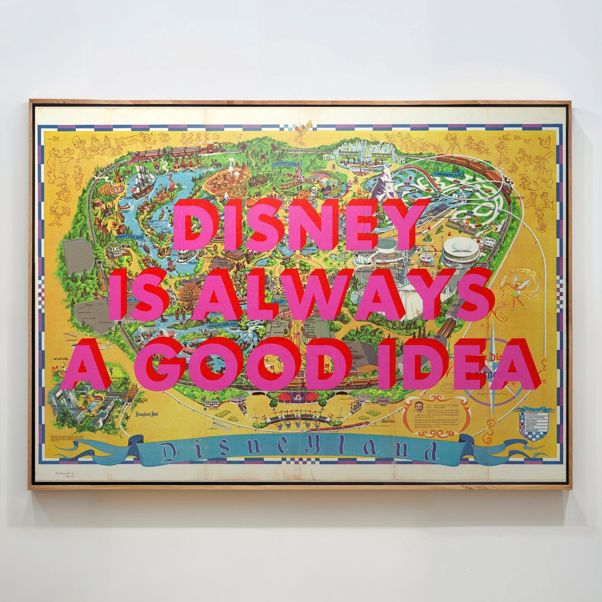 Disneyland California Retro Pop Art Theme Park Map Print - Magic Posters