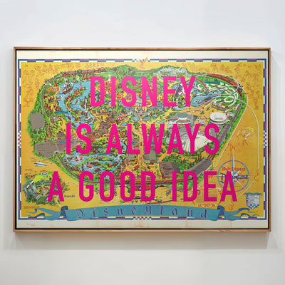 Disneyland California Retro Pop Art Theme Park Map Print - Magic Posters