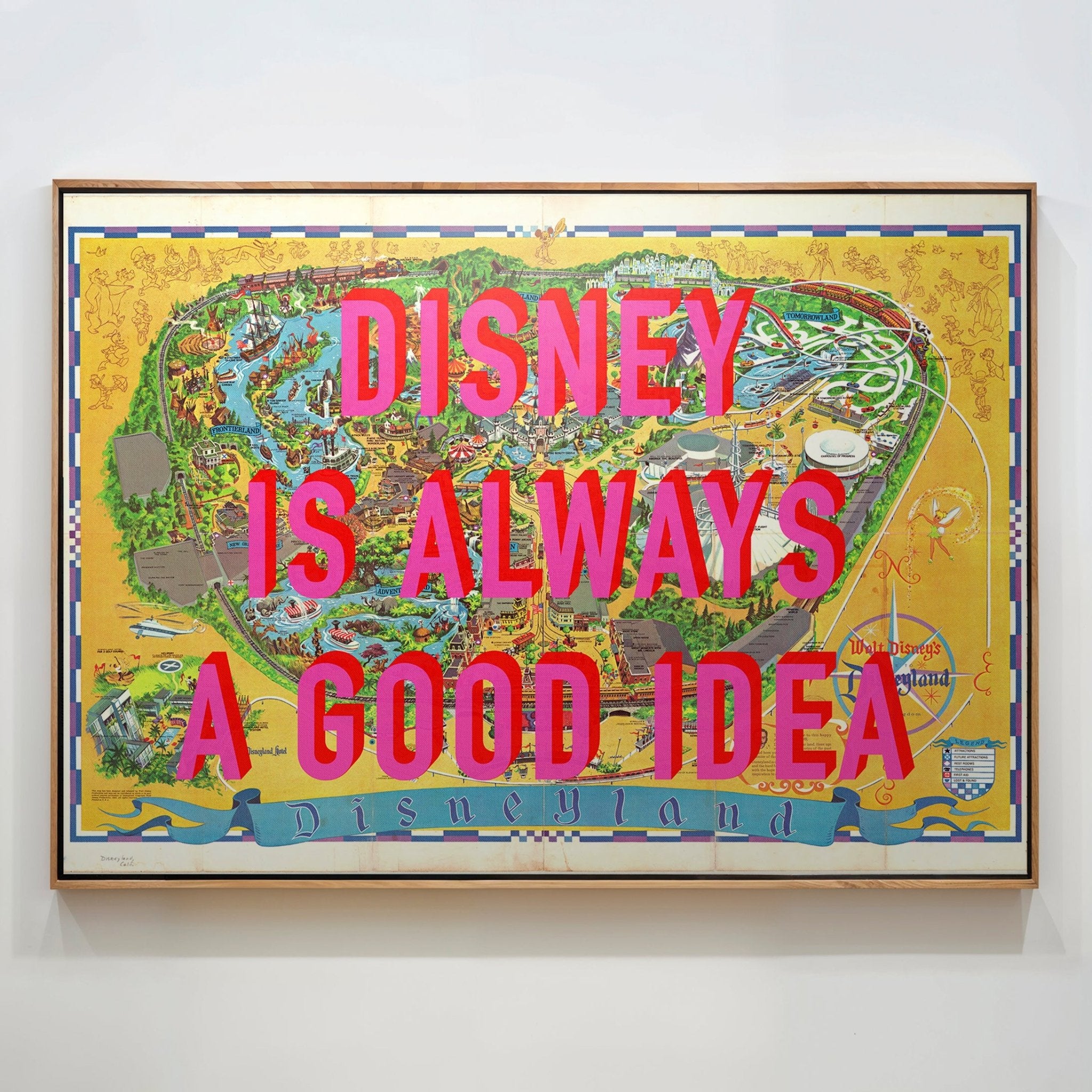 Disneyland California Retro Pop Art Theme Park Map Print - Magic Posters