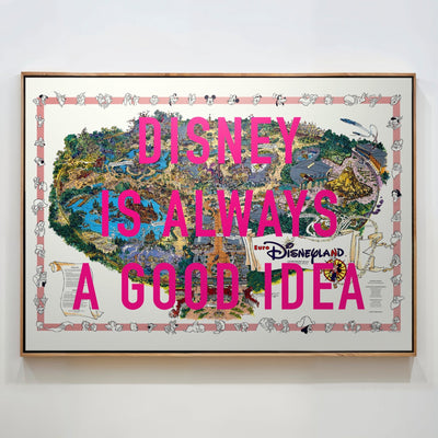 Disneyland Paris Retro Pop Art Theme Park Map Print - Magic Posters