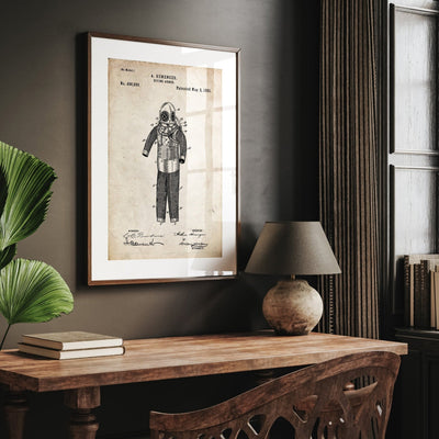 Diving Armour 1893 Patent Print - Magic Posters