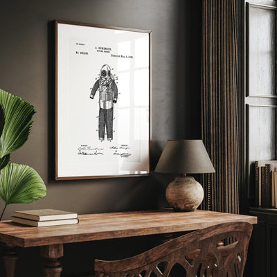 Diving Armour 1893 Patent Print - Magic Posters