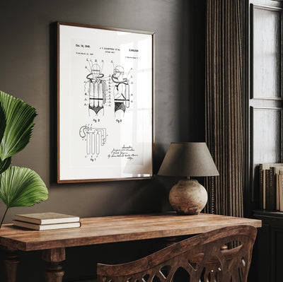 Diving Unit 1949 Patent Print - Magic Posters