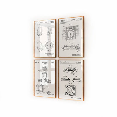 DJ Set Of 4 Patent Prints - Magic Posters