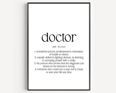 Doctor Definition Print - Magic Posters