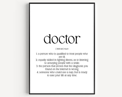 Doctor Definition Print V2 - Magic Posters