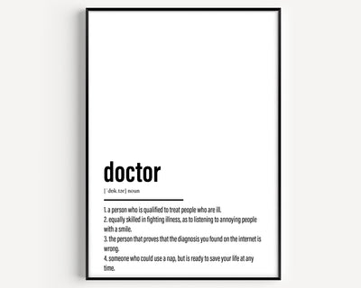 Doctor Definition Print V2 - Magic Posters