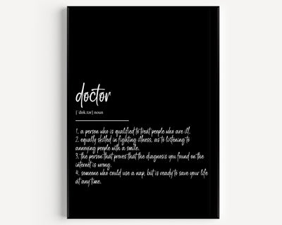 Doctor Definition Print V2 - Magic Posters