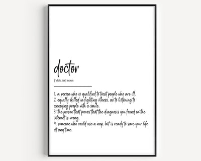 Doctor Definition Print V2 - Magic Posters