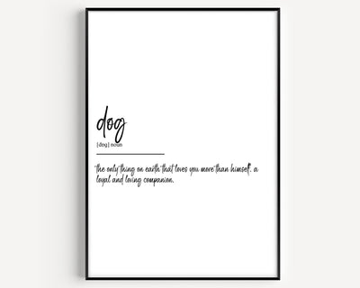 Dog Definition Print - Magic Posters