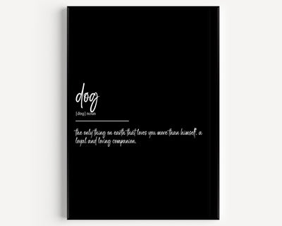 Dog Definition Print - Magic Posters