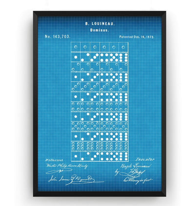 Dominoes 1873 Patent Print - Magic Posters