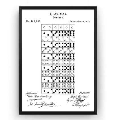 Dominoes 1873 Patent Print - Magic Posters