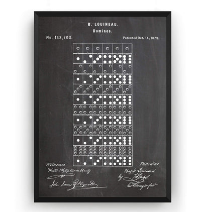 Dominoes 1873 Patent Print - Magic Posters