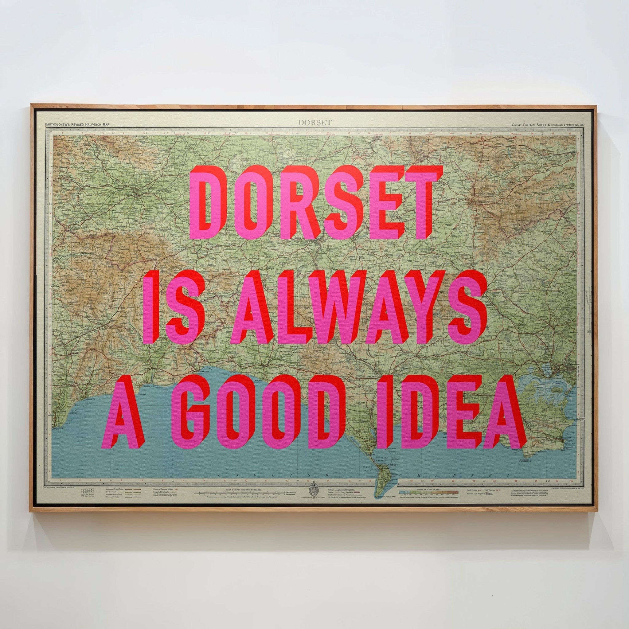 Dorset Retro Pop Art Map Print - Magic Posters