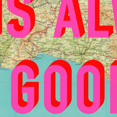 Dorset Retro Pop Art Map Print