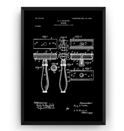 Double Edge Razor Patent Print - Magic Posters