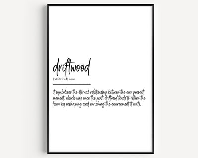 Driftwood Definition Print - Magic Posters