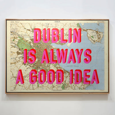 Dublin Retro Pop Art Map Print - Magic Posters