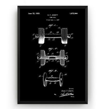 Dumbbell 1927 Patent Print - Magic Posters