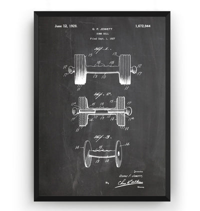 Dumbbell 1927 Patent Print - Magic Posters