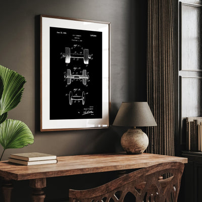 Dumbbell 1927 Patent Print - Magic Posters