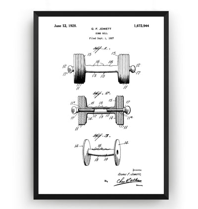 Dumbbell 1927 Patent Print - Magic Posters