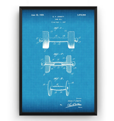 Dumbbell 1927 Patent Print - Magic Posters
