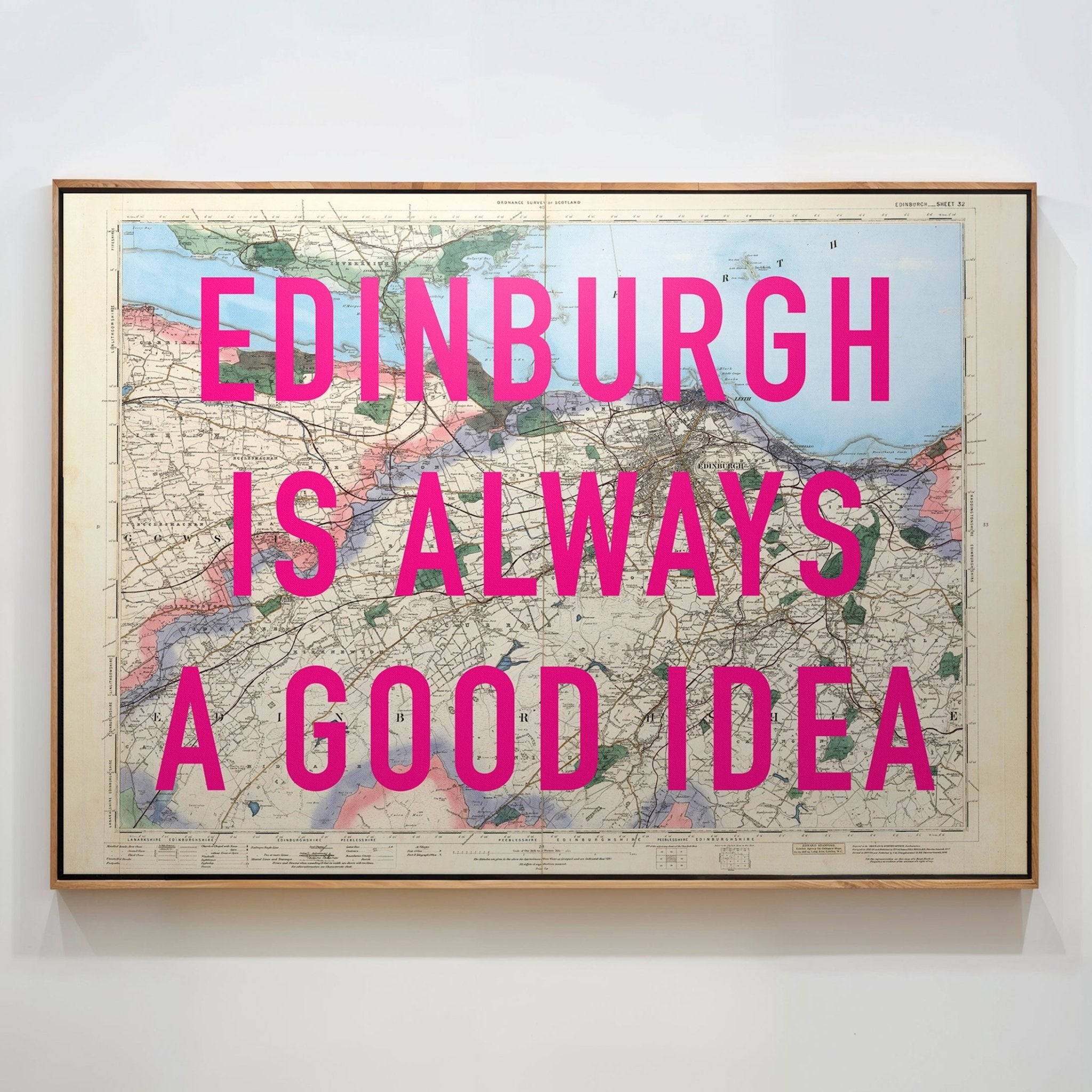 Edinburgh Retro Pop Art Map Print - Magic Posters