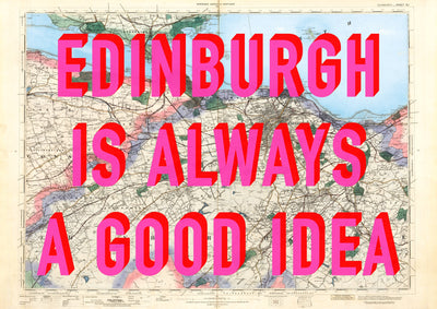 Edinburgh Retro Pop Art Map Print