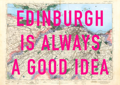 Edinburgh Retro Pop Art Map Print