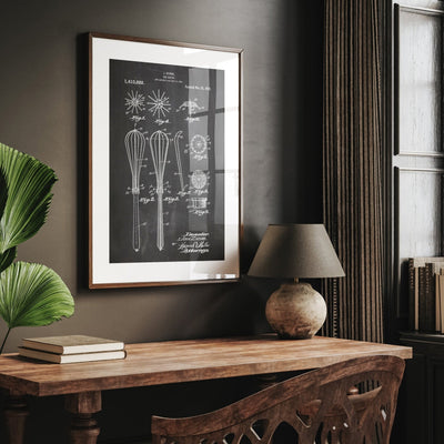 Egg Beater Whisk 1922 Patent Print - Magic Posters